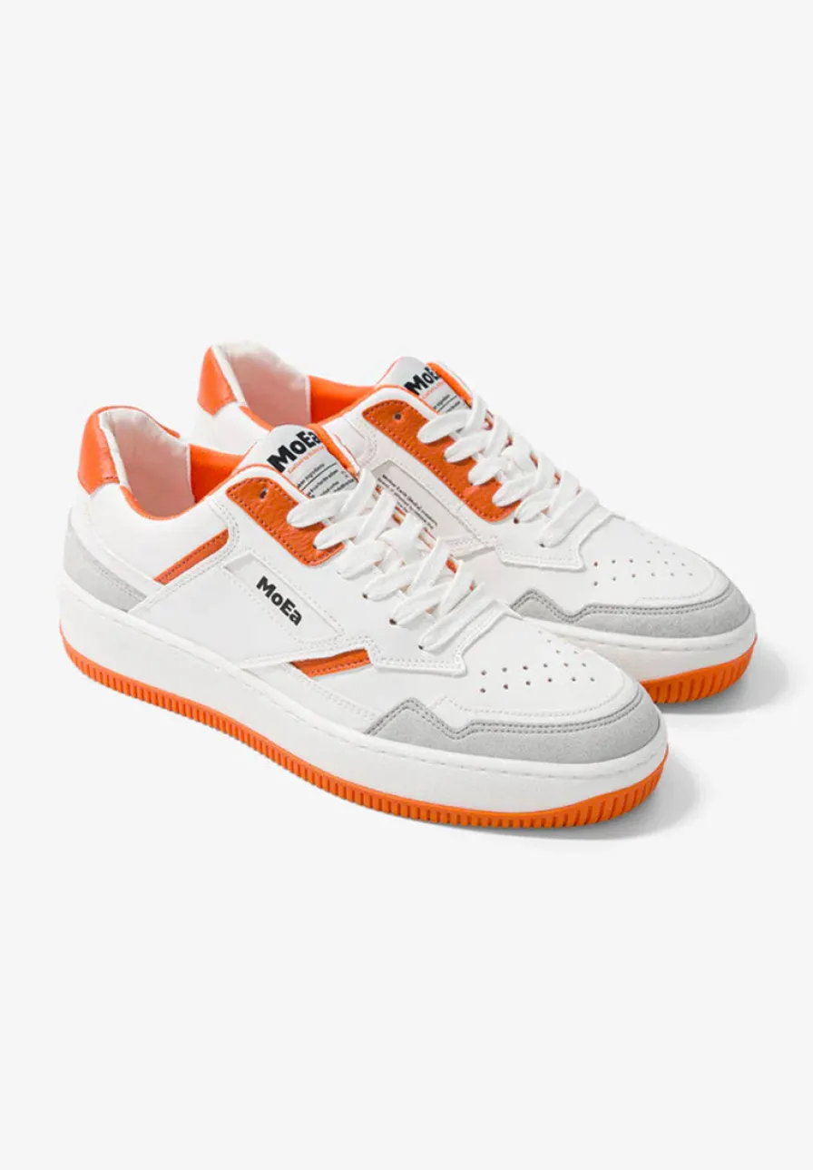 Online Basket GEN1 - Orange White & Suede - Eco Responsable Chaussures