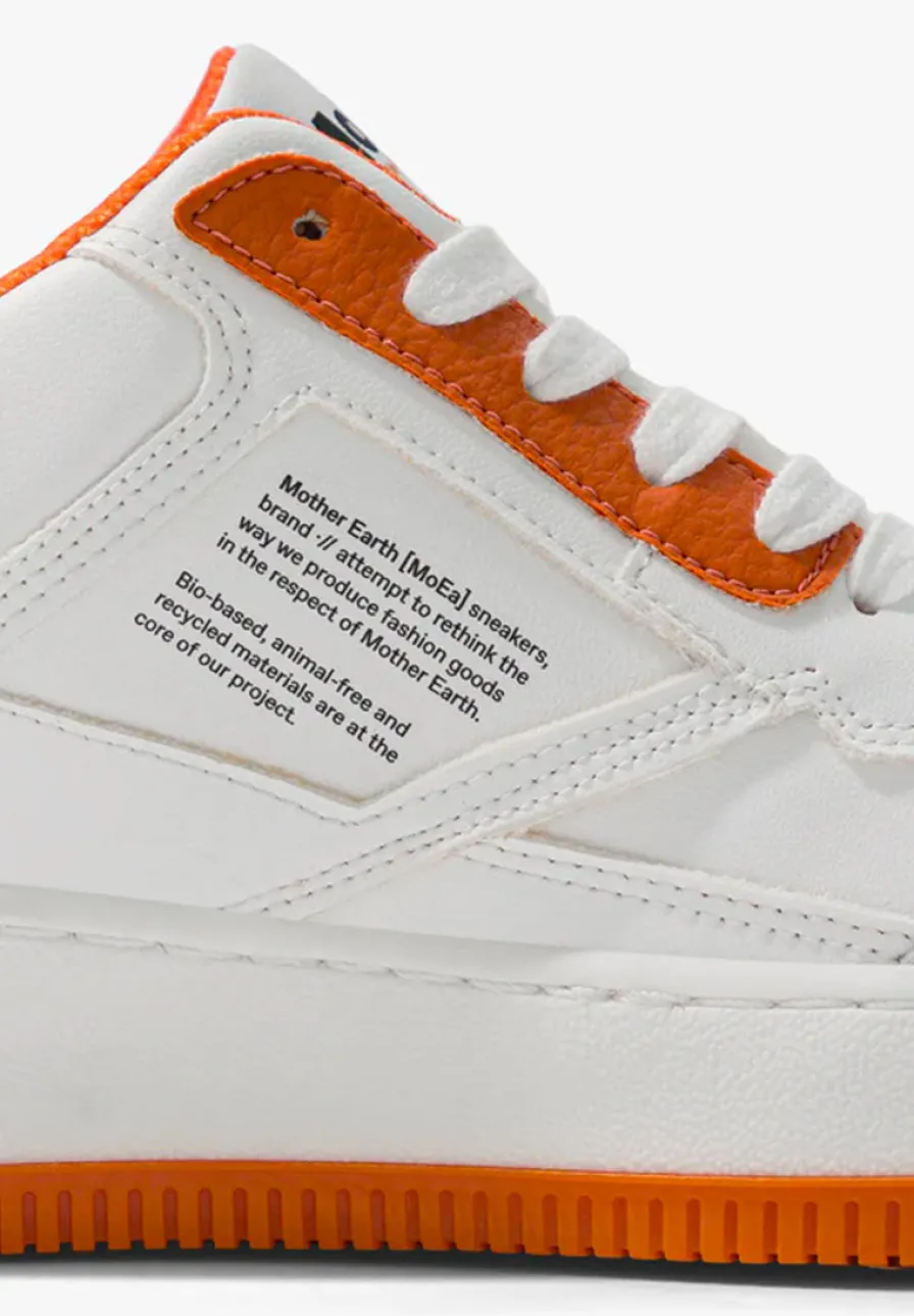 Online Basket GEN1 - Orange White & Suede - Eco Responsable Chaussures