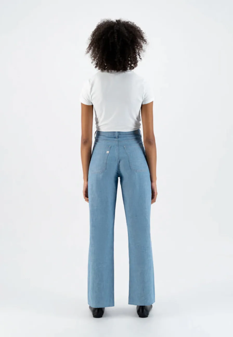 Cheap Jean Flaire taille haute Femme Bleu ciel | Femme Fin De Collection | Pantalons & Jeans