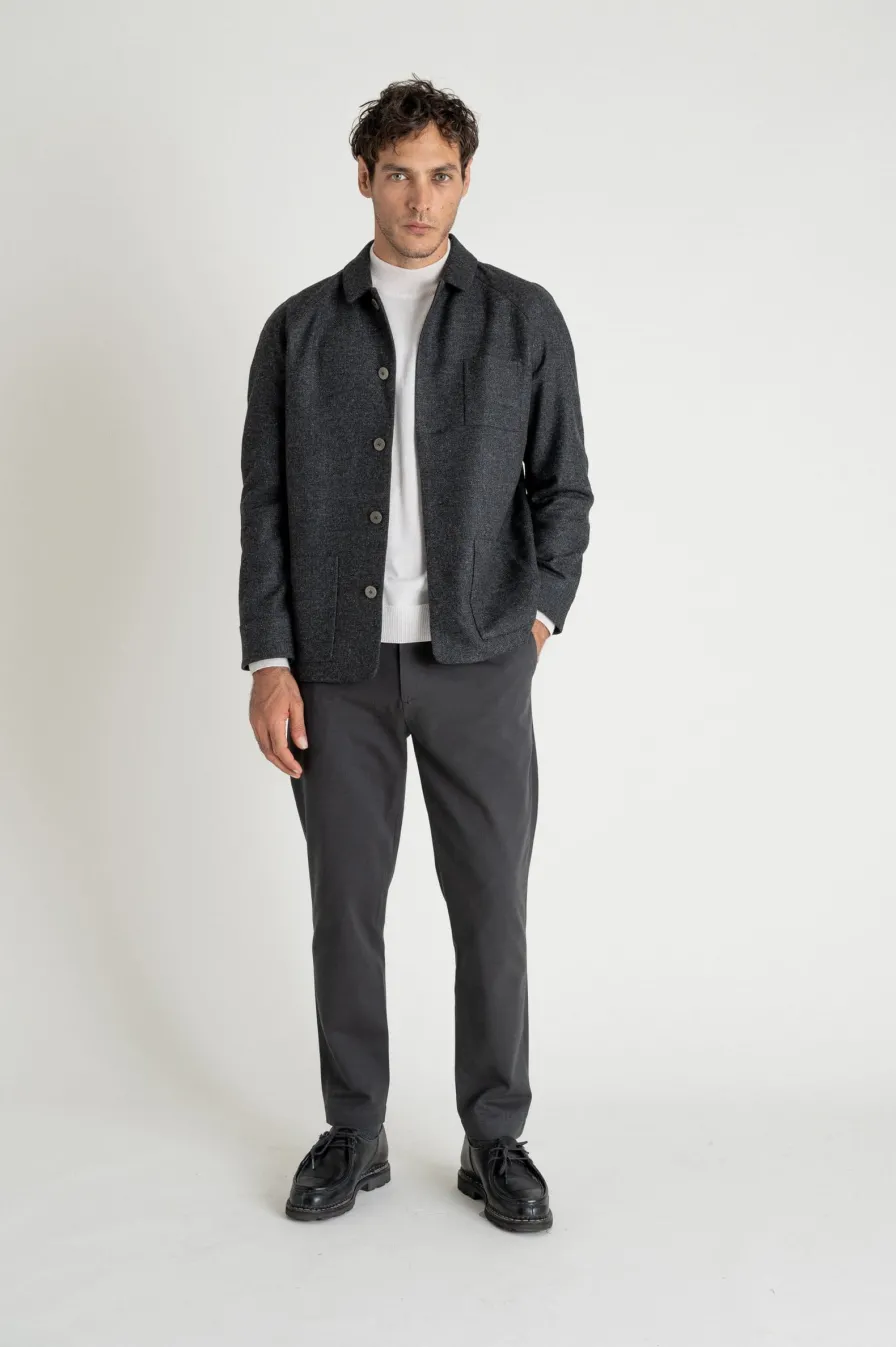 Shop Manteau court en laine SAPPORO Gris | Femme Manteaux & Vestes