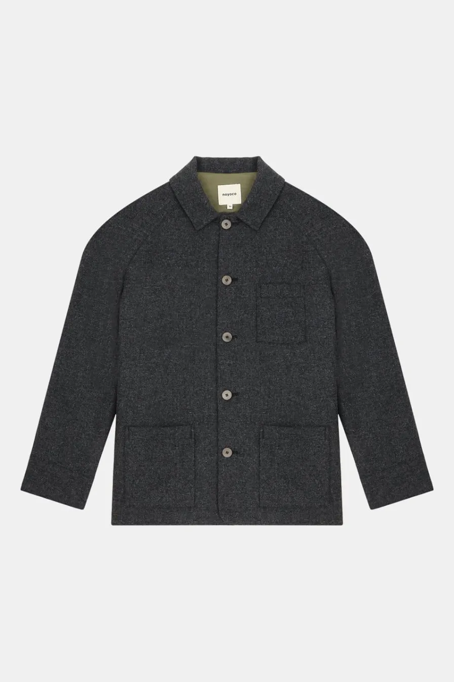 Shop Manteau court en laine SAPPORO Gris | Femme Manteaux & Vestes