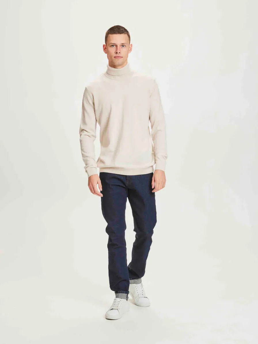 Shop Pull col roulé Homme Ecru | Homme Pulls & Sweats