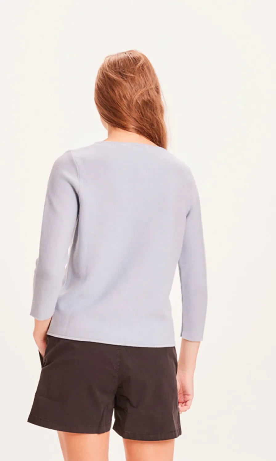 Fashion Pull manches trois quart Femme Bleu ciel | Femme Pulls & Sweats
