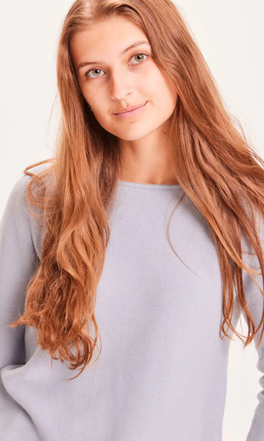 Fashion Pull manches trois quart Femme Bleu ciel | Femme Pulls & Sweats