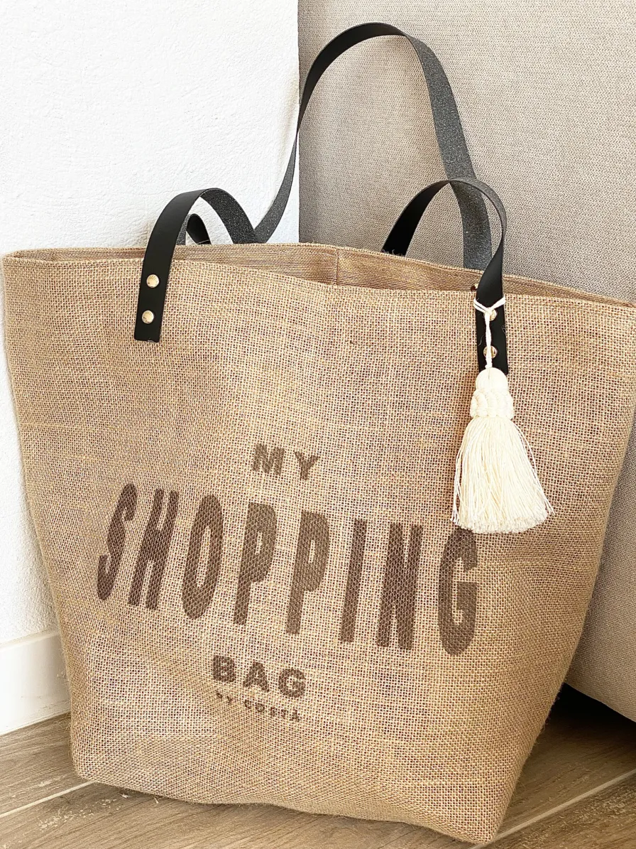 Discount Shopper jute "My shopping bag" en jute - fabriqué en Espagne Sacs Et Bananes