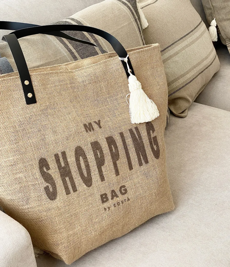 Discount Shopper jute "My shopping bag" en jute - fabriqué en Espagne Sacs Et Bananes