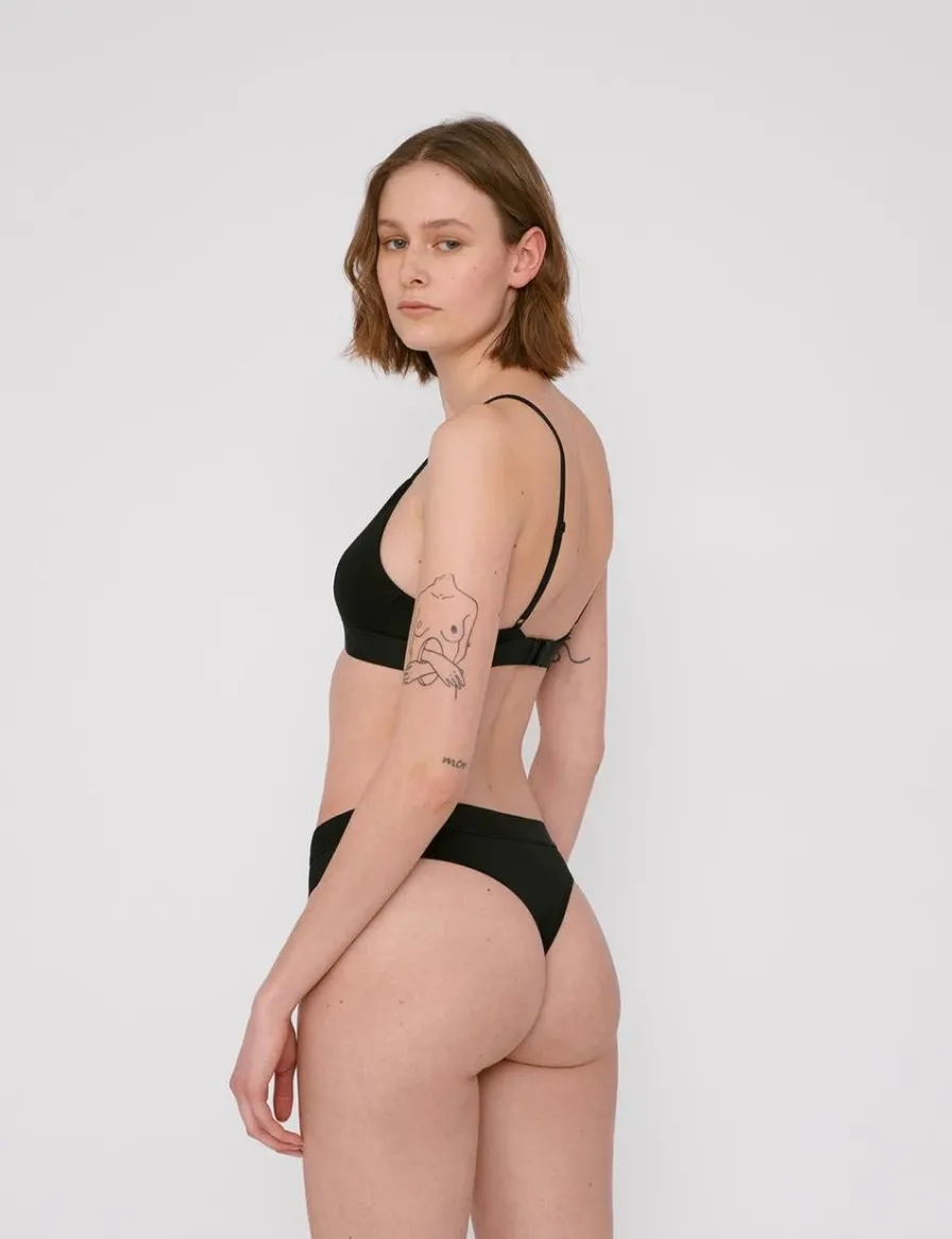 Online Tanga noir Lyocell | Femme Sous-vêtements